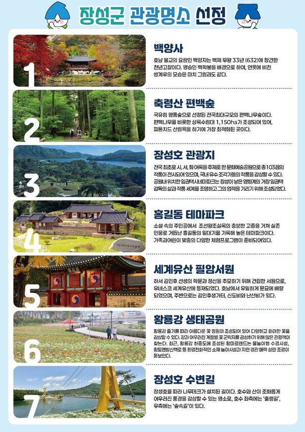 ‘1000만 관광도시’ 장성군, 대표 관광명소 7곳 “바로 여기!”  이미지 1