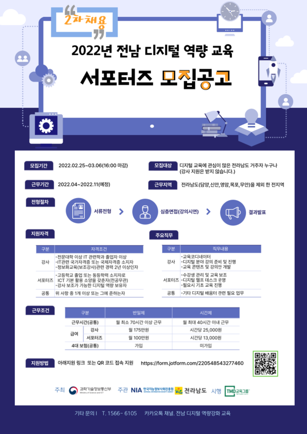 ★2022년 전라남도 디지털역량교육★ 서포터즈 2차 모집!! 이미지 1