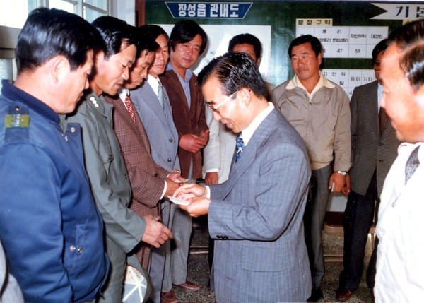 강영기군수취임-장성읍방문