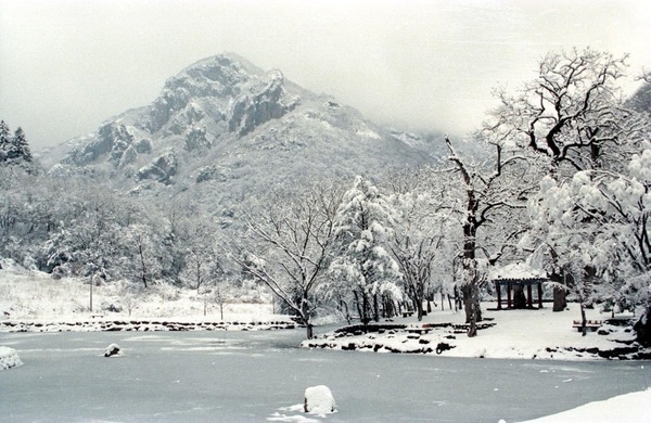 백암산 설경