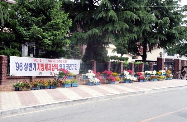 읍사무소 담장