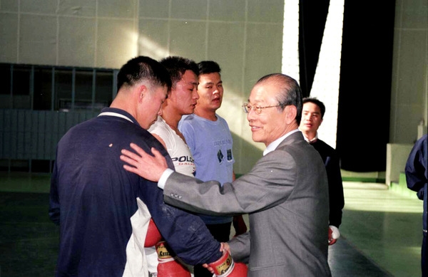 도민체전 참가선수단 훈련장 위문