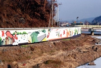 황룡강 둔치 벽화