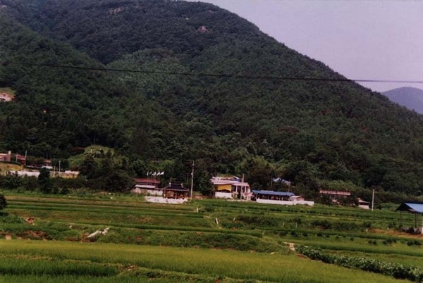 북이면 백암리 마을전경