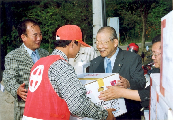 추석절 미화요원 격려