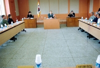 동화면 군수와 이장과대화