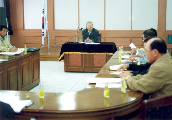 북일면 군수와 이장과대화