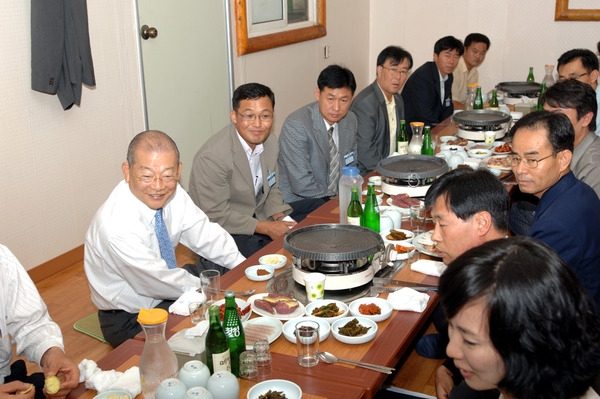 황룡면 군수와 직원과의 대화