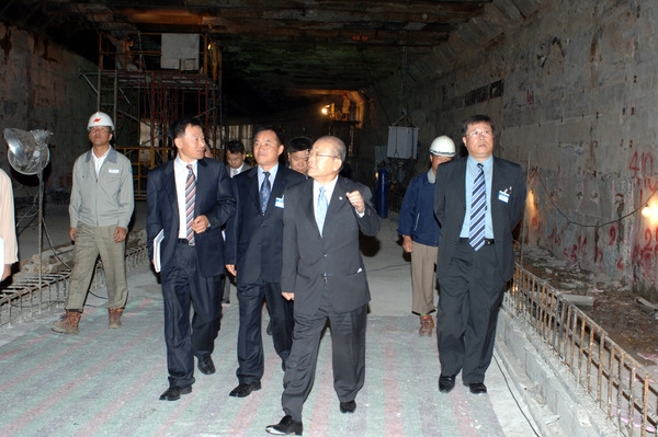 장성역 지하차도 공사현장 방문
