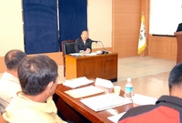 황룡면 군수와 이장과 대화