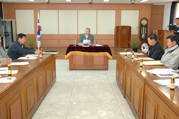 북일면 군수와 이장과대화