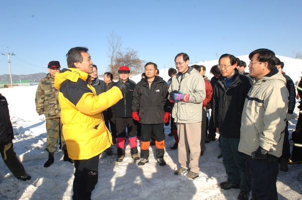 남면 폭설(눈) 피해현장 (손학규경기도지사 )