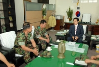 503여단장 우리군 방문