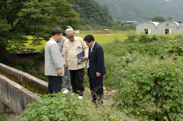 북하면 월성리 농업용수 생활민원 현장 방문