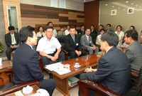 군수와 장성읍 직원과의 대...
