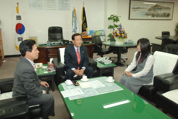 박준영 전라남도지사 장성군 방문(학생면담)