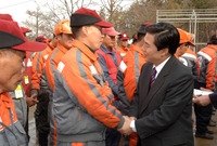 설명절 환경미화원 격려