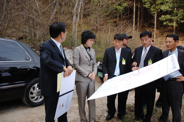 축령산 조림지 현장 확인