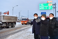  장성읍,면시가지 제설 작...