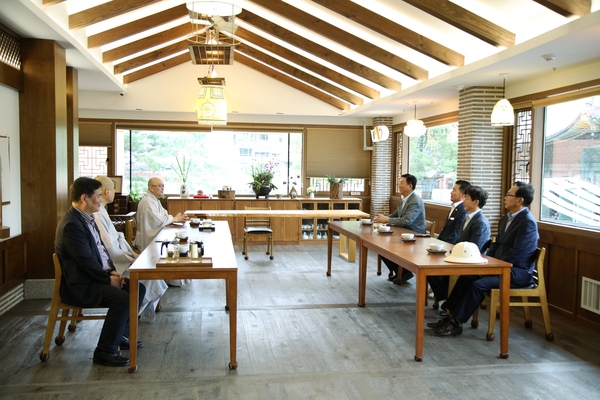 조계사 방문 차담