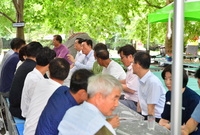  한농연 워크숍 격려 방문