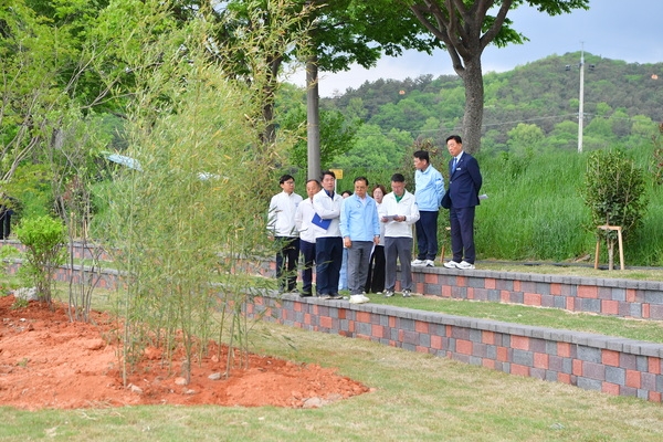 군수님 황룡정원 방문
